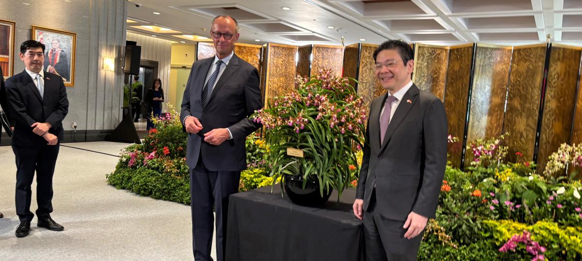 Singapur benennt Orchidee nach Friedrich Merz